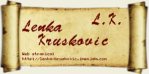Lenka Krušković vizit kartica